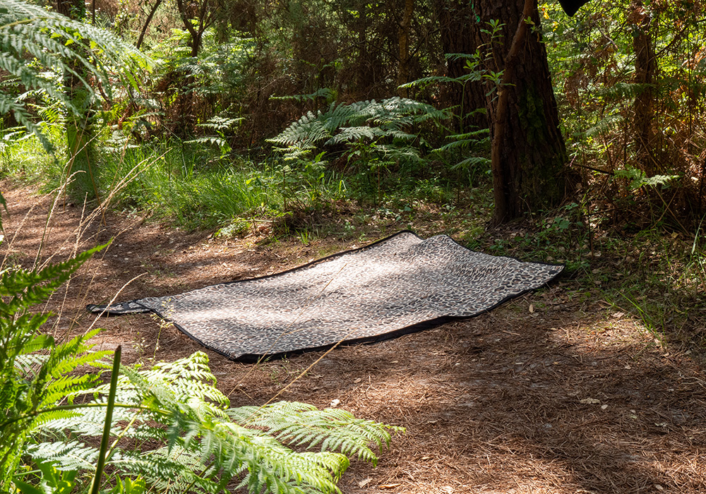 Picnic blanket on the woods